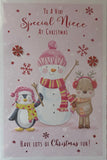 Niece Christmas - Cute Snowman Pink