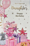 Daughter Birthday - Gift Boxes And Balloons