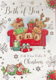 To Both Of You Christmas - Cute Bears On Sofa