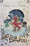 Mum Christmas - Cute Bear skating