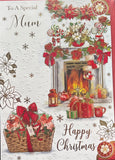 Mum Christmas -  Traditional Fireplace and Hamper