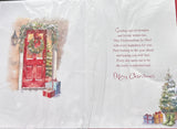 Son Christmas - Large Red Door And Wreath