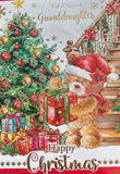 Granddaughter Christmas - Cute Bear And Gift Box