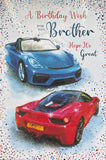 Brother Birthday - Traditional Blue & Red Cars