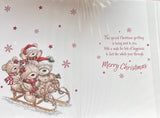 Open Christmas - Cute Bear On Sledge