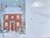To Both Of You Christmas - Traditional House And snowman