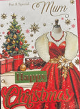 Mum Christmas - Traditional Red Dress And Handbag