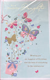 Daughter Birthday - Large 8 Page Traditional Butterflies