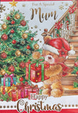 Mum Christmas - Cute Bear And Gift Box