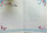 Mam Birthday - Traditional Flowers and Butterflies