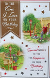 One I Love Birthday - Large Traditional Gardening