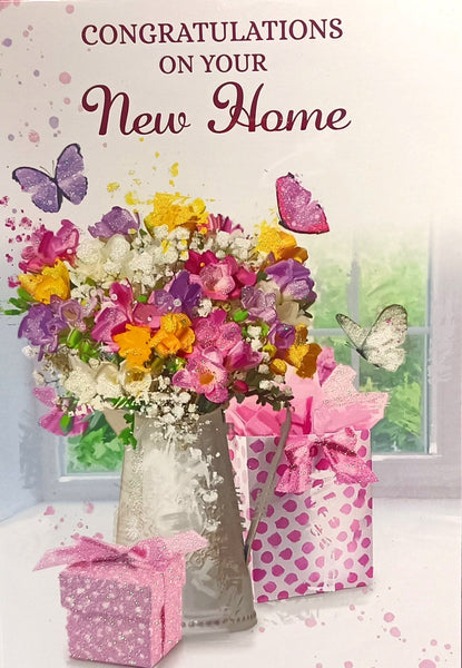 New Home - Bouquet & Pale Pink Box