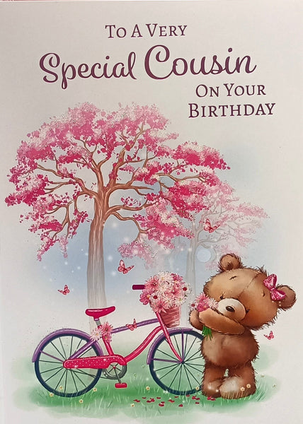 Cousin Birthday - Cute Tree & Bike