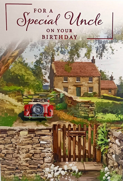 Uncle Birthday - Red Car & Scene