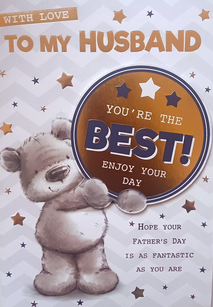 Father’s Day Husband - Large Cute Gold Sign