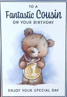 Cousin Birthday Male - Cute Medal