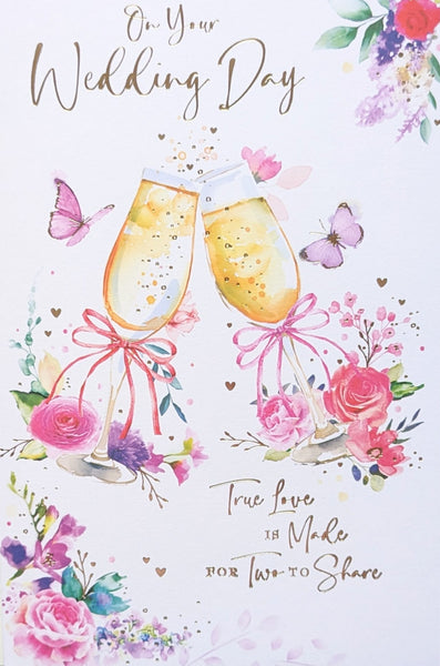 Wedding Day - Traditional Champagne Glasses