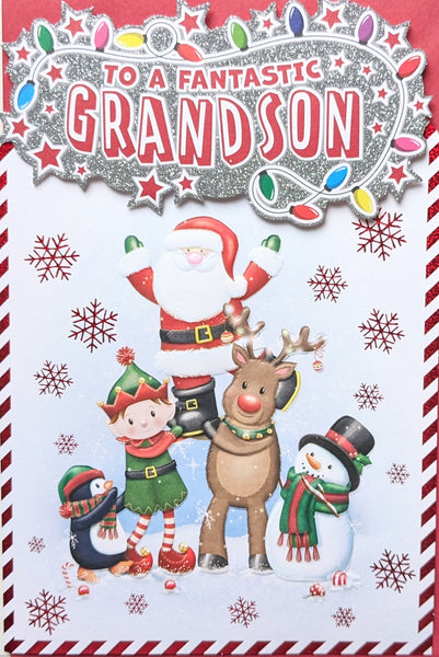 Grandson Christmas - Platinum Santa & Friends