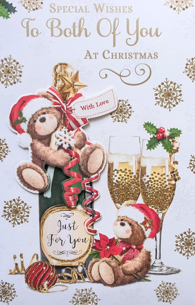 To Both Of You Christmas - Cute Champagne Bottle