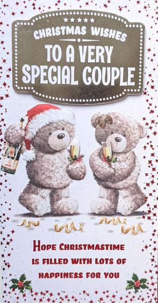 Special Couple Christmas - Slim Cute Champagne Glasses