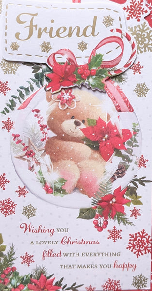 Friend Christmas - Slim Cute Bear In Balloon