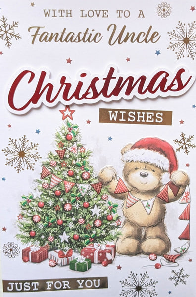 Uncle Christmas - Cute Bear Decorating Tree