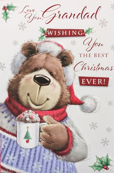 Grandad Christmas - Cute Big Brown Bear
