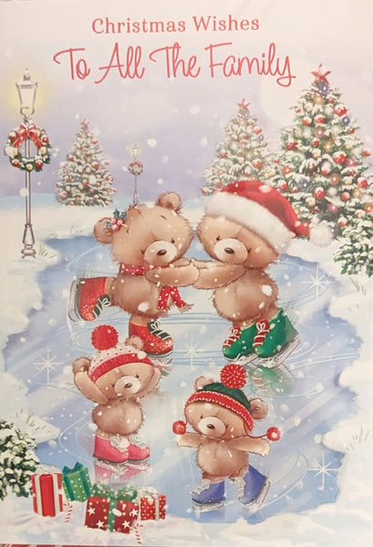 To All The Family Christmas - Cute Bears Skating
