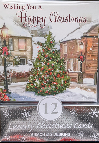12 Pack Of Christmas Cards - Tree