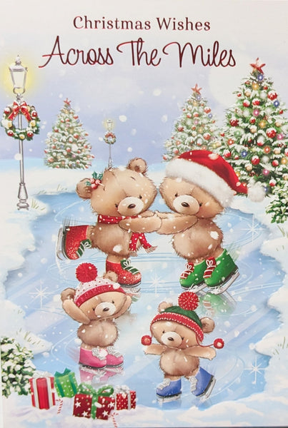 Across The Miles Christmas - Cute Bears Ice Skating