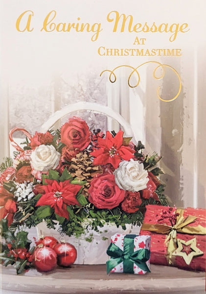 A Caring Message Christmas - Flower Basket & Gift