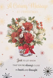 A Caring Message At Christmas - Traditional Bouquet In Middle