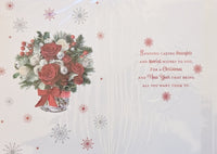A Caring Message At Christmas - Traditional Bouquet In Middle
