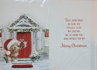 Great Grandson Christmas - Cute Bear With Red Door