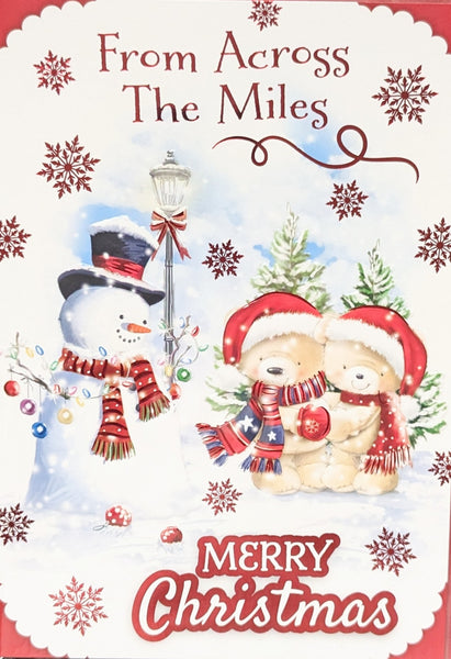 Across The Miles Christmas - Cute Snowman Merry