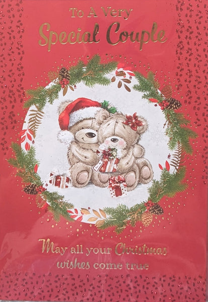 Special Couple Christmas - Cute Bears In Circle Sitting