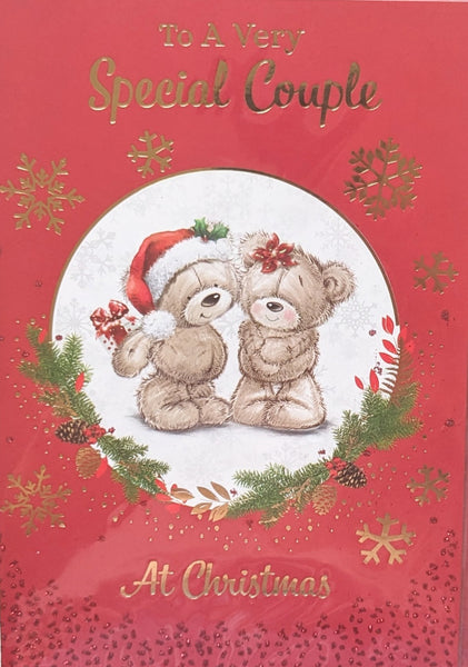 Special Couple Christmas - Cute Bears In Circle Standing