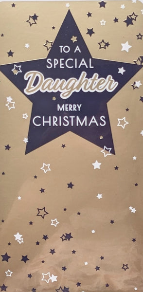 Daughter Christmas - Money Wallet Gold With Stars
