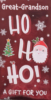 Great Grandson Christmas - Money Wallet HoHoHo