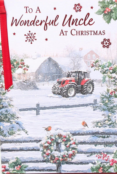 Uncle Christmas - Traditional Tractor Scene