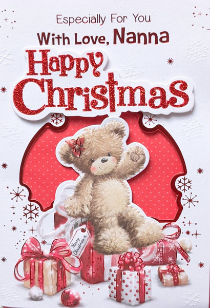 Nanna Christmas - Brown Bear With Gifts
