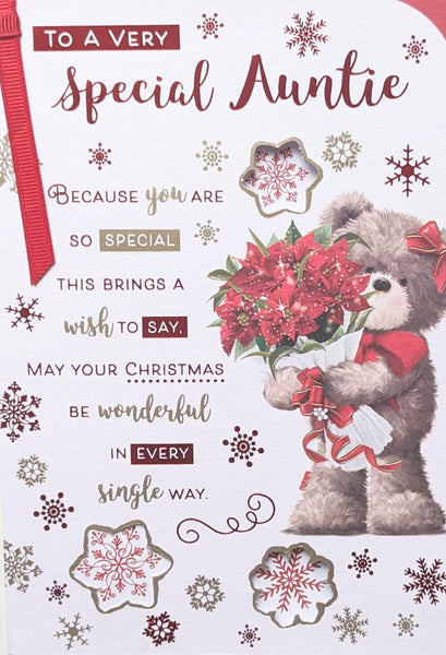 Auntie Christmas - Cute Bouquet & Words