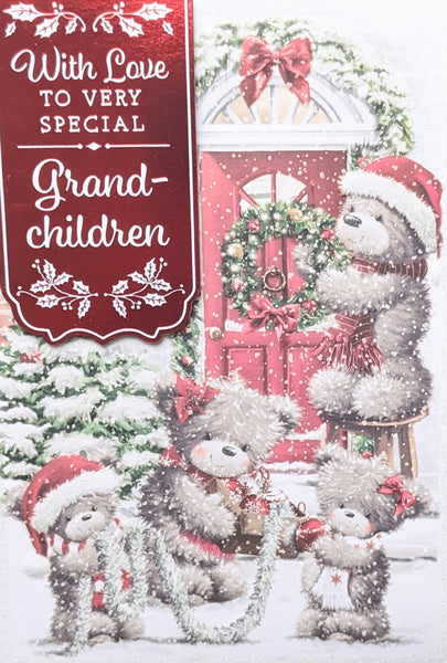 Grandchildren Christmas - Cute Grey Bears