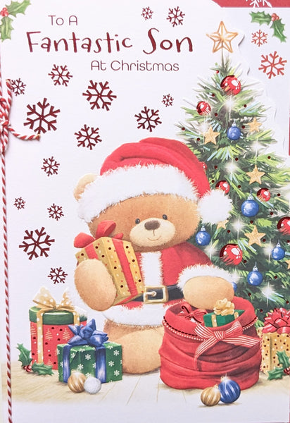 Son Christmas - Large Cute Santa Bear