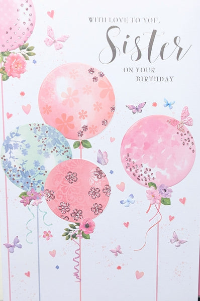 Sister Birthday - Pink Balloons