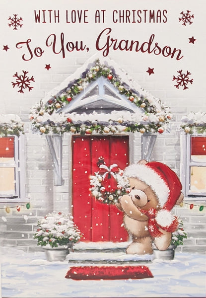 Grandson Christmas - Cute Red Door