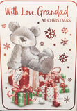 Grandad Christmas - Cute Bear On Boxes