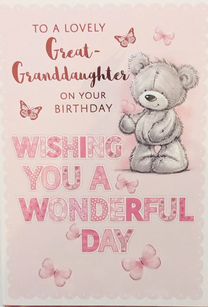 Great Granddaughter Birthday - Cute Wonderful Day