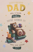 Dad Birthday - Cute Bear In Chair