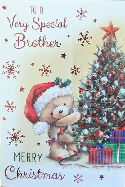 Brother Christmas - Bear Decorating Tree